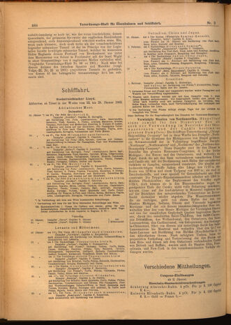 Verordnungs-Blatt für Eisenbahnen und Schiffahrt: Veröffentlichungen in Tarif- und Transport-Angelegenheiten 19020125 Seite: 8