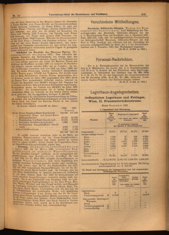 Verordnungs-Blatt für Eisenbahnen und Schiffahrt: Veröffentlichungen in Tarif- und Transport-Angelegenheiten 19020128 Seite: 13