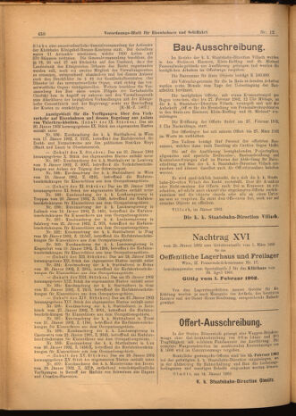 Verordnungs-Blatt für Eisenbahnen und Schiffahrt: Veröffentlichungen in Tarif- und Transport-Angelegenheiten 19020201 Seite: 14