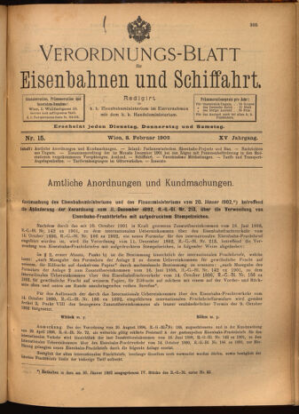 Verordnungs-Blatt für Eisenbahnen und Schiffahrt: Veröffentlichungen in Tarif- und Transport-Angelegenheiten