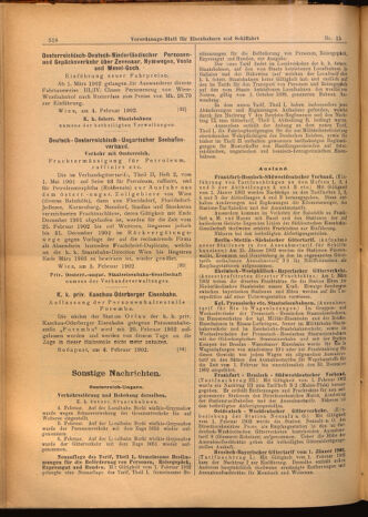 Verordnungs-Blatt für Eisenbahnen und Schiffahrt: Veröffentlichungen in Tarif- und Transport-Angelegenheiten 19020208 Seite: 14