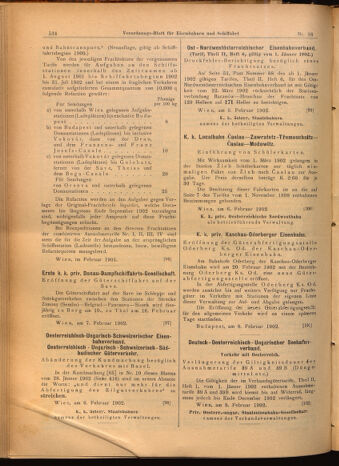 Verordnungs-Blatt für Eisenbahnen und Schiffahrt: Veröffentlichungen in Tarif- und Transport-Angelegenheiten 19020211 Seite: 10