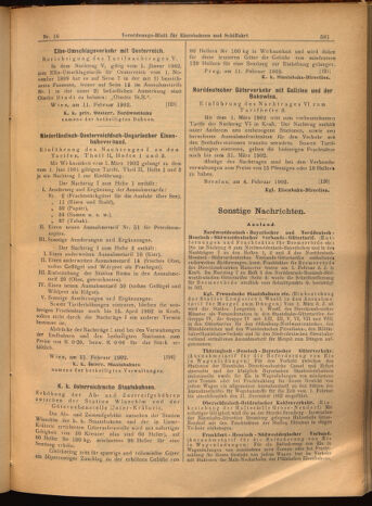 Verordnungs-Blatt für Eisenbahnen und Schiffahrt: Veröffentlichungen in Tarif- und Transport-Angelegenheiten 19020215 Seite: 17