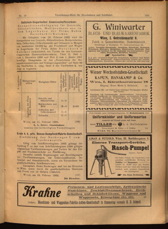 Verordnungs-Blatt für Eisenbahnen und Schiffahrt: Veröffentlichungen in Tarif- und Transport-Angelegenheiten 19020218 Seite: 13