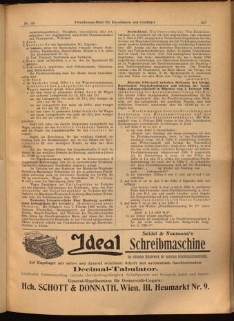 Verordnungs-Blatt für Eisenbahnen und Schiffahrt: Veröffentlichungen in Tarif- und Transport-Angelegenheiten 19020220 Seite: 15