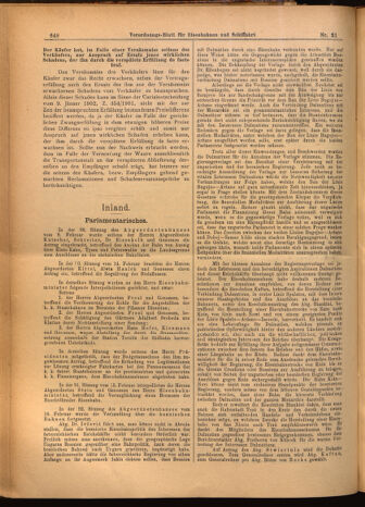 Verordnungs-Blatt für Eisenbahnen und Schiffahrt: Veröffentlichungen in Tarif- und Transport-Angelegenheiten 19020222 Seite: 16