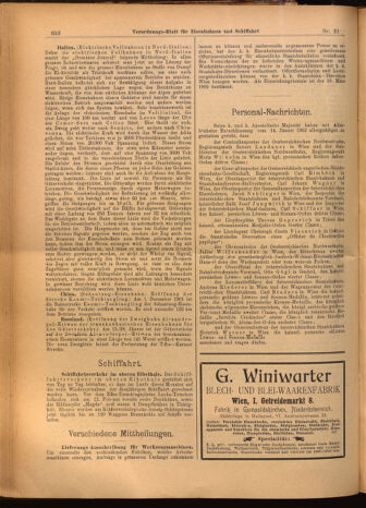 Verordnungs-Blatt für Eisenbahnen und Schiffahrt: Veröffentlichungen in Tarif- und Transport-Angelegenheiten 19020222 Seite: 20