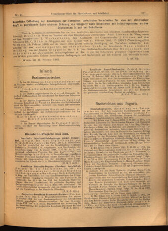 Verordnungs-Blatt für Eisenbahnen und Schiffahrt: Veröffentlichungen in Tarif- und Transport-Angelegenheiten 19020301 Seite: 11