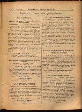 Verordnungs-Blatt für Eisenbahnen und Schiffahrt: Veröffentlichungen in Tarif- und Transport-Angelegenheiten 19020301 Seite: 15