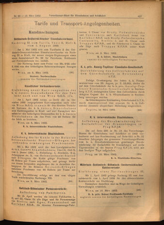 Verordnungs-Blatt für Eisenbahnen und Schiffahrt: Veröffentlichungen in Tarif- und Transport-Angelegenheiten 19020313 Seite: 11