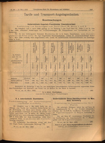 Verordnungs-Blatt für Eisenbahnen und Schiffahrt: Veröffentlichungen in Tarif- und Transport-Angelegenheiten 19020315 Seite: 13