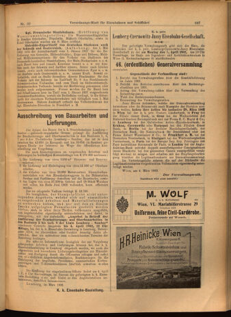 Verordnungs-Blatt für Eisenbahnen und Schiffahrt: Veröffentlichungen in Tarif- und Transport-Angelegenheiten 19020320 Seite: 11