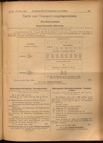 Verordnungs-Blatt für Eisenbahnen und Schiffahrt: Veröffentlichungen in Tarif- und Transport-Angelegenheiten 19020327 Seite: 15