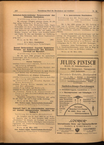 Verordnungs-Blatt für Eisenbahnen und Schiffahrt: Veröffentlichungen in Tarif- und Transport-Angelegenheiten 19020327 Seite: 16