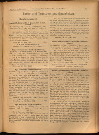 Verordnungs-Blatt für Eisenbahnen und Schiffahrt: Veröffentlichungen in Tarif- und Transport-Angelegenheiten 19020329 Seite: 15