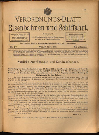 Verordnungs-Blatt für Eisenbahnen und Schiffahrt: Veröffentlichungen in Tarif- und Transport-Angelegenheiten