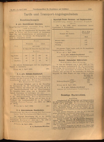 Verordnungs-Blatt für Eisenbahnen und Schiffahrt: Veröffentlichungen in Tarif- und Transport-Angelegenheiten 19020405 Seite: 23