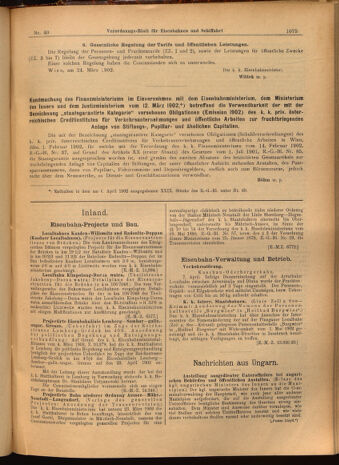 Verordnungs-Blatt für Eisenbahnen und Schiffahrt: Veröffentlichungen in Tarif- und Transport-Angelegenheiten 19020410 Seite: 11