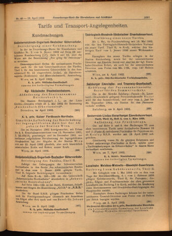 Verordnungs-Blatt für Eisenbahnen und Schiffahrt: Veröffentlichungen in Tarif- und Transport-Angelegenheiten 19020410 Seite: 17