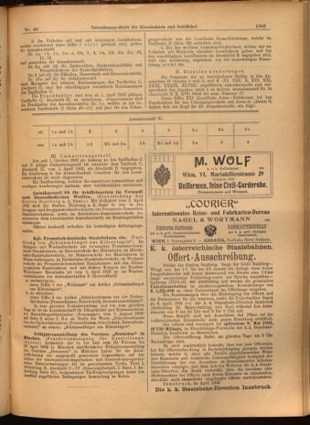 Verordnungs-Blatt für Eisenbahnen und Schiffahrt: Veröffentlichungen in Tarif- und Transport-Angelegenheiten 19020410 Seite: 19