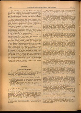 Verordnungs-Blatt für Eisenbahnen und Schiffahrt: Veröffentlichungen in Tarif- und Transport-Angelegenheiten 19020415 Seite: 6