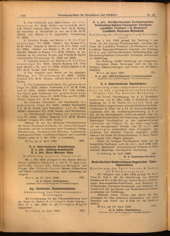 Verordnungs-Blatt für Eisenbahnen und Schiffahrt: Veröffentlichungen in Tarif- und Transport-Angelegenheiten 19020417 Seite: 12