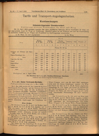 Verordnungs-Blatt für Eisenbahnen und Schiffahrt: Veröffentlichungen in Tarif- und Transport-Angelegenheiten 19020417 Seite: 9