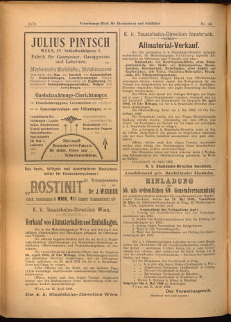 Verordnungs-Blatt für Eisenbahnen und Schiffahrt: Veröffentlichungen in Tarif- und Transport-Angelegenheiten 19020419 Seite: 16