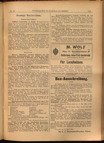 Verordnungs-Blatt für Eisenbahnen und Schiffahrt: Veröffentlichungen in Tarif- und Transport-Angelegenheiten 19020424 Seite: 17