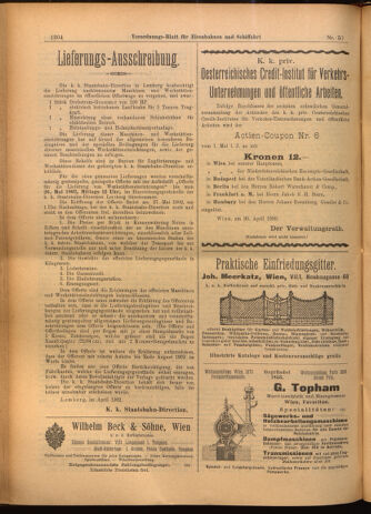 Verordnungs-Blatt für Eisenbahnen und Schiffahrt: Veröffentlichungen in Tarif- und Transport-Angelegenheiten 19020503 Seite: 8