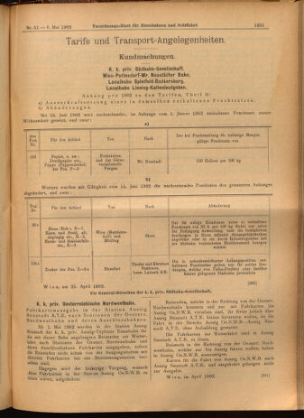 Verordnungs-Blatt für Eisenbahnen und Schiffahrt: Veröffentlichungen in Tarif- und Transport-Angelegenheiten 19020506 Seite: 19