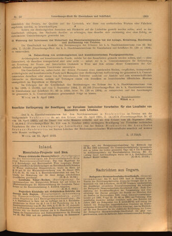 Verordnungs-Blatt für Eisenbahnen und Schiffahrt: Veröffentlichungen in Tarif- und Transport-Angelegenheiten 19020510 Seite: 7