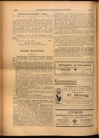 Verordnungs-Blatt für Eisenbahnen und Schiffahrt: Veröffentlichungen in Tarif- und Transport-Angelegenheiten 19020513 Seite: 20