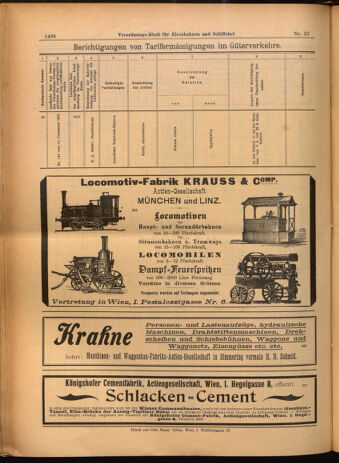 Verordnungs-Blatt für Eisenbahnen und Schiffahrt: Veröffentlichungen in Tarif- und Transport-Angelegenheiten 19020522 Seite: 36