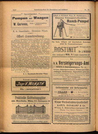 Verordnungs-Blatt für Eisenbahnen und Schiffahrt: Veröffentlichungen in Tarif- und Transport-Angelegenheiten 19020524 Seite: 22