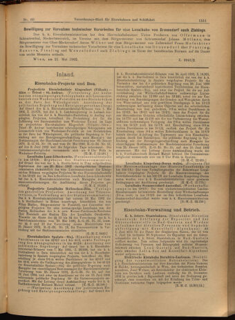 Verordnungs-Blatt für Eisenbahnen und Schiffahrt: Veröffentlichungen in Tarif- und Transport-Angelegenheiten 19020529 Seite: 11