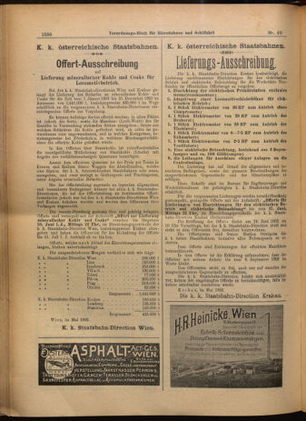 Verordnungs-Blatt für Eisenbahnen und Schiffahrt: Veröffentlichungen in Tarif- und Transport-Angelegenheiten 19020529 Seite: 16