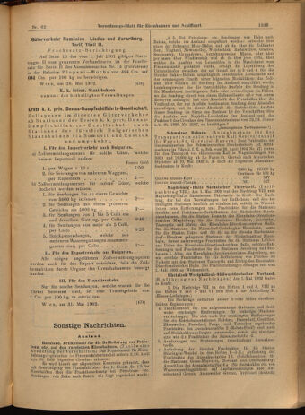 Verordnungs-Blatt für Eisenbahnen und Schiffahrt: Veröffentlichungen in Tarif- und Transport-Angelegenheiten 19020603 Seite: 13