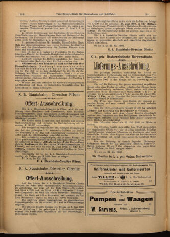 Verordnungs-Blatt für Eisenbahnen und Schiffahrt: Veröffentlichungen in Tarif- und Transport-Angelegenheiten 19020603 Seite: 14