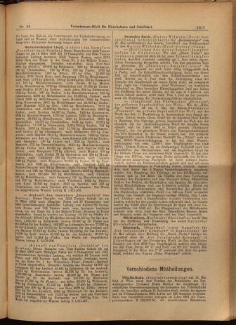 Verordnungs-Blatt für Eisenbahnen und Schiffahrt: Veröffentlichungen in Tarif- und Transport-Angelegenheiten 19020605 Seite: 17