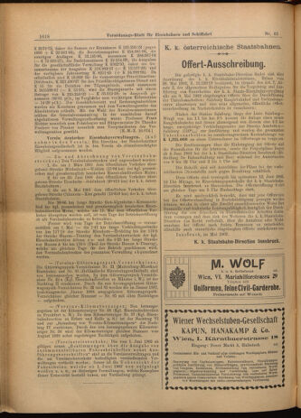 Verordnungs-Blatt für Eisenbahnen und Schiffahrt: Veröffentlichungen in Tarif- und Transport-Angelegenheiten 19020605 Seite: 18