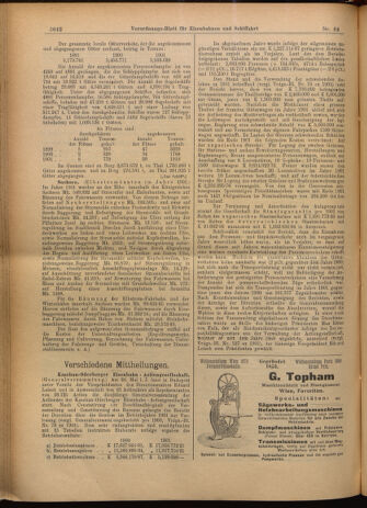 Verordnungs-Blatt für Eisenbahnen und Schiffahrt: Veröffentlichungen in Tarif- und Transport-Angelegenheiten 19020607 Seite: 14