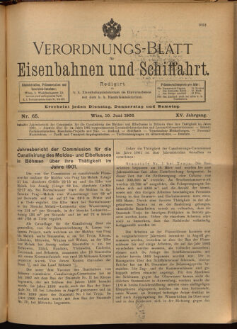 Verordnungs-Blatt für Eisenbahnen und Schiffahrt: Veröffentlichungen in Tarif- und Transport-Angelegenheiten 19020610 Seite: 1