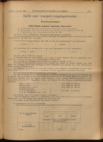 Verordnungs-Blatt für Eisenbahnen und Schiffahrt: Veröffentlichungen in Tarif- und Transport-Angelegenheiten 19020614 Seite: 17