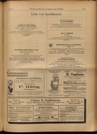 Verordnungs-Blatt für Eisenbahnen und Schiffahrt: Veröffentlichungen in Tarif- und Transport-Angelegenheiten 19020614 Seite: 21