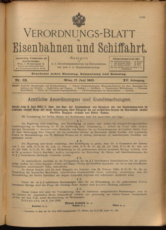 Verordnungs-Blatt für Eisenbahnen und Schiffahrt: Veröffentlichungen in Tarif- und Transport-Angelegenheiten 19020617 Seite: 1