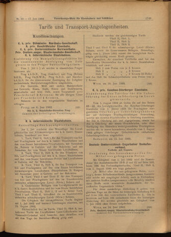 Verordnungs-Blatt für Eisenbahnen und Schiffahrt: Veröffentlichungen in Tarif- und Transport-Angelegenheiten 19020617 Seite: 13