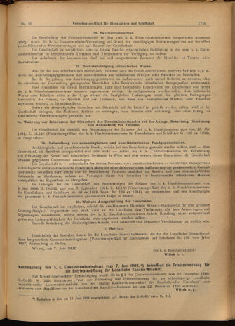 Verordnungs-Blatt für Eisenbahnen und Schiffahrt: Veröffentlichungen in Tarif- und Transport-Angelegenheiten 19020617 Seite: 7