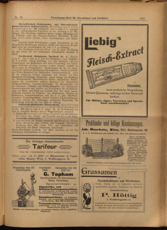 Verordnungs-Blatt für Eisenbahnen und Schiffahrt: Veröffentlichungen in Tarif- und Transport-Angelegenheiten 19020621 Seite: 23