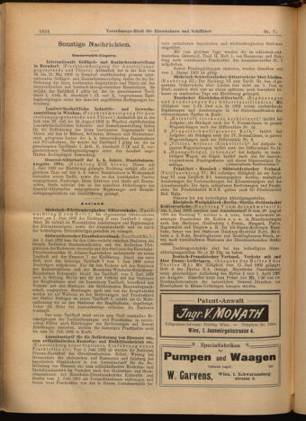 Verordnungs-Blatt für Eisenbahnen und Schiffahrt: Veröffentlichungen in Tarif- und Transport-Angelegenheiten 19020624 Seite: 18